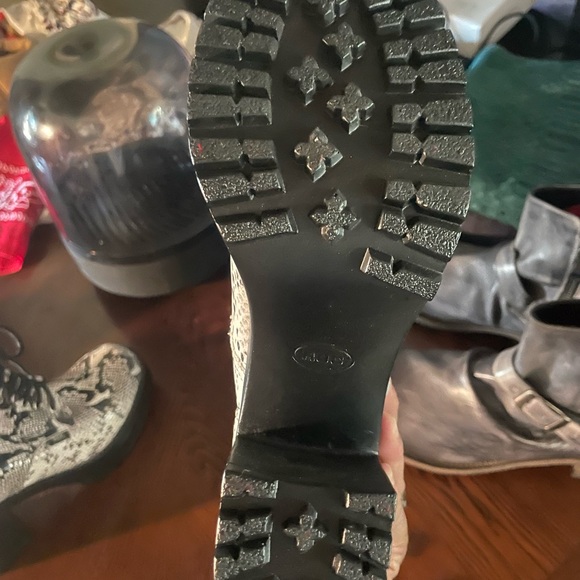 ROC platform lace up boots all leather snake print size 39 8 Made in Australia - Picture 5 of 10